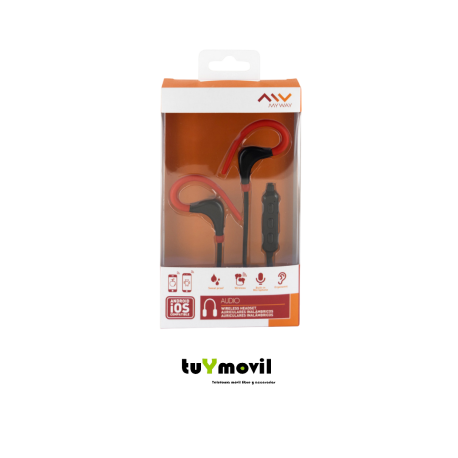 Auriculares Myway Wireless Sport Rojo Bluetooth