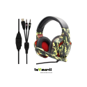 Auriculares Gaming EPG502 LED Militar Verde USB Sonido Estéreo
