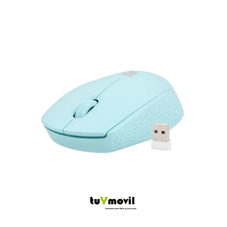 Ratón Natec Inalámbrico Bluetooth + USB 1600 DPI Ambidiestro Azul Claro