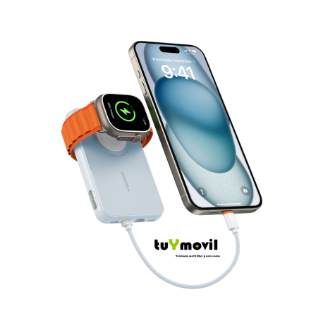 VEGER V1171 Power Bank 10000mAh con Cable Integrado y MagSafe