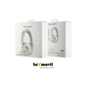 Guess ANC ENC Metal Logo Auriculares Bluetooth Beige